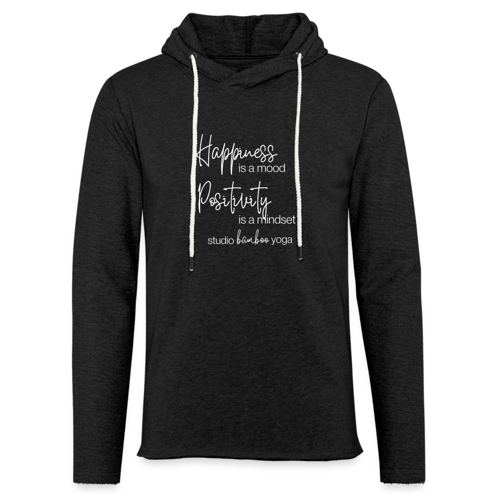 Happiness Unisex Lightweight Terry Hoodie - charcoal grey