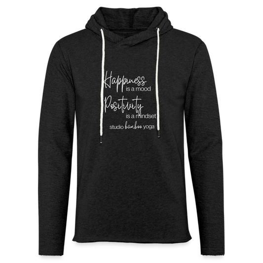 Happiness Unisex Lightweight Terry Hoodie - charcoal grey