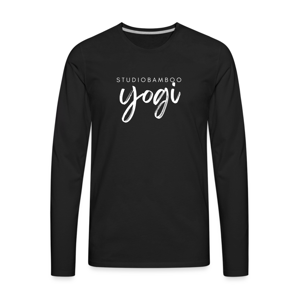 Studio Bamboo Yogi Men's Premium Long Sleeve T-Shirt - black