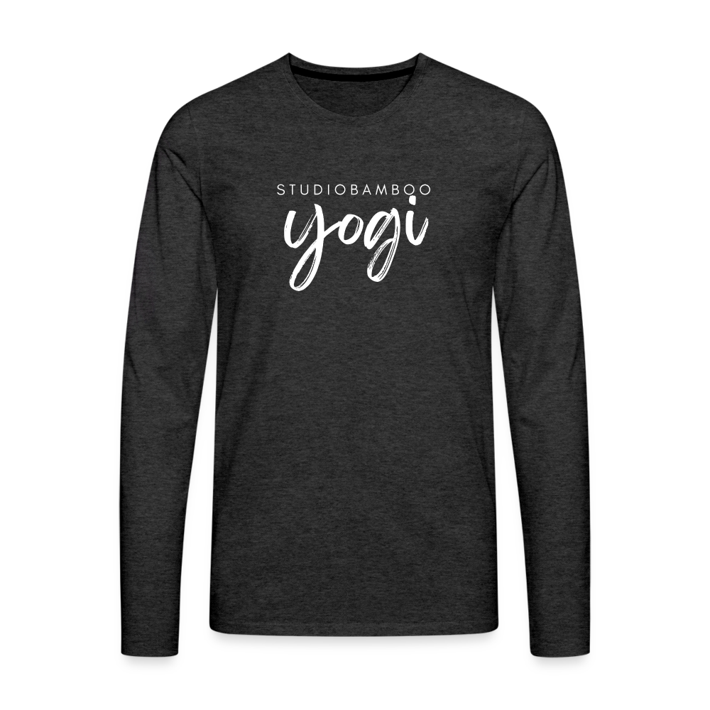 Studio Bamboo Yogi Men's Premium Long Sleeve T-Shirt - charcoal grey