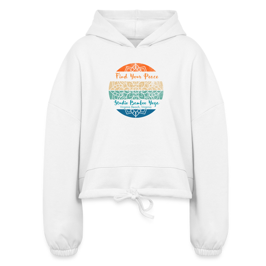 Find Your Peace Women’s Cropped Hoodie - white