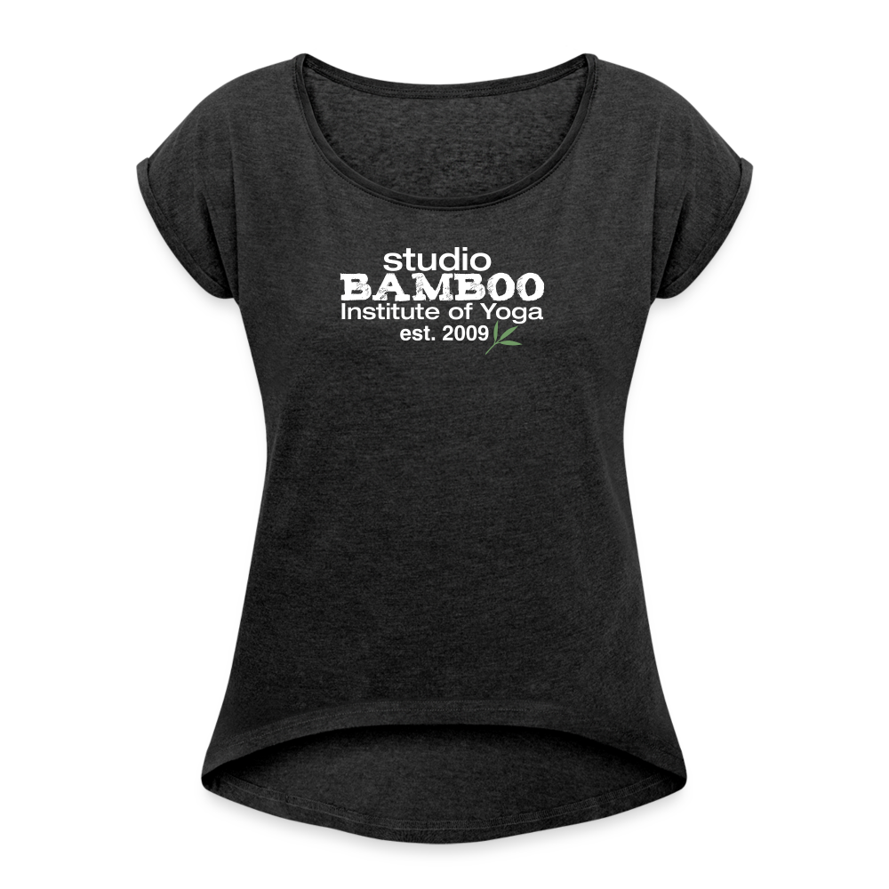 Classic Bamboo Women's Roll Cuff T-Shirt - heather black