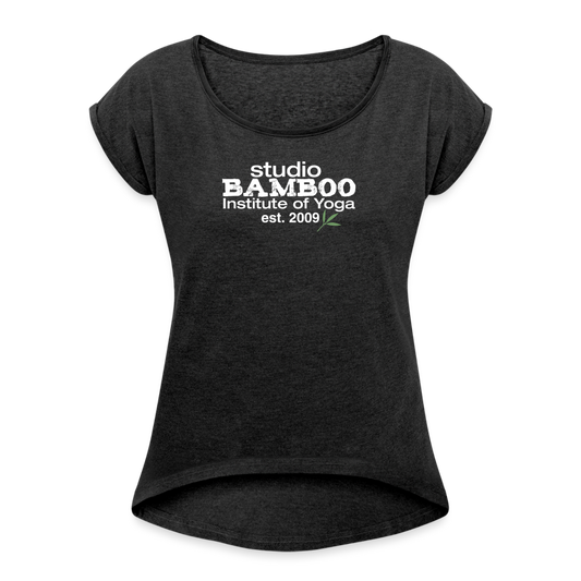 Classic Bamboo Women's Roll Cuff T-Shirt - heather black