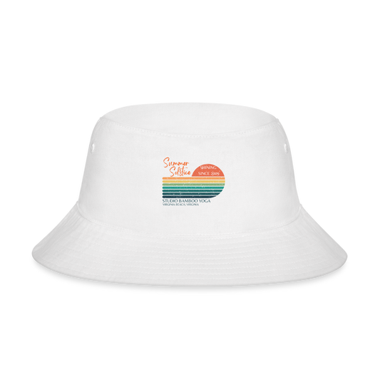 Summer Solstice Bucket Hat - white